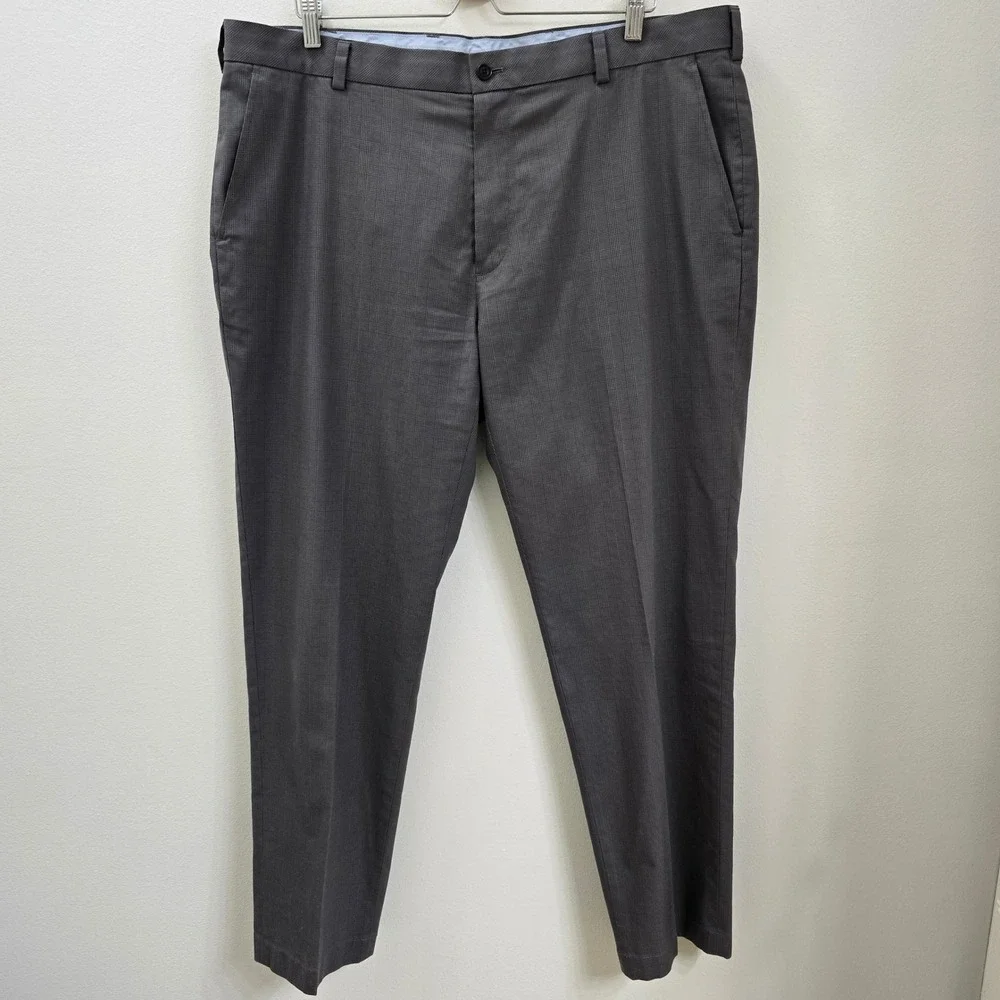 Brooks Brothers Advantage Chino Clark Fit Grey Glen Plaid Pants Mens‎ 40x32